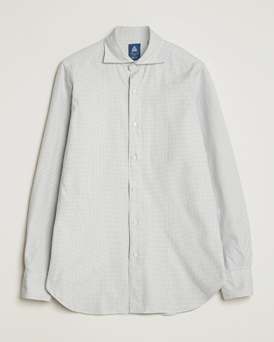 Finamore Napoli Gaeta Flannel Sport Shirt Light Grey – Grau