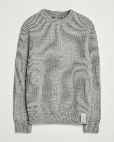 Sail Racing Ridge Wool Heavy Knitted Crew Neck Grey Melange – Grau