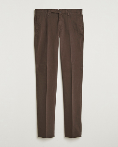Incotex Slim Fit Cotton Stretch Chinos Dark Brown – Braun