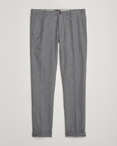 Incotex Slim Fit Washed Flannel Slacks Light Grey – Grau