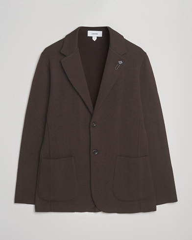 Lardini Knitted Wool Blazer Dark Brown – Braun