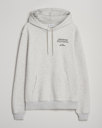 LES DEUX West Side Hoodie Snow Melange – Grau