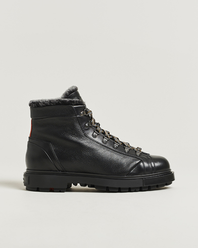 Santoni St Moritz Winter Boots Black Calf – Schwarz