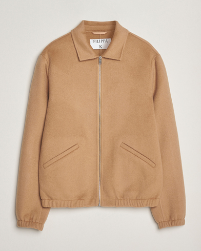Filippa K Doublé Wool Coach Jacket Dark Camel – Beige