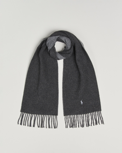 Polo Ralph Lauren Reversible Wool Scarf Grey Heather – Grau