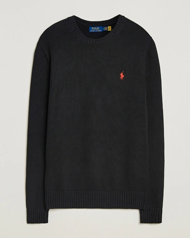 Polo Ralph Lauren Cotton Crew Neck Sweater Polo Black – Schwarz