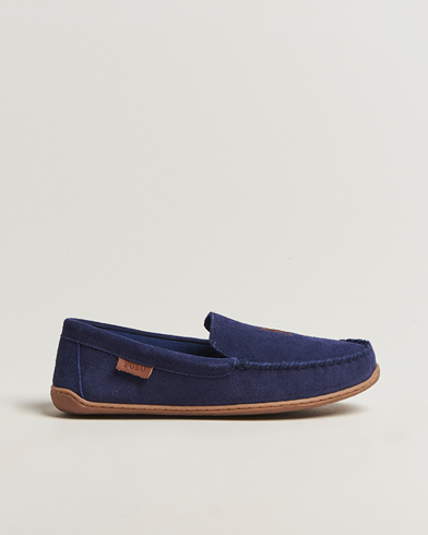 Polo Ralph Lauren Brenan Slipper Navy Suede – Blau