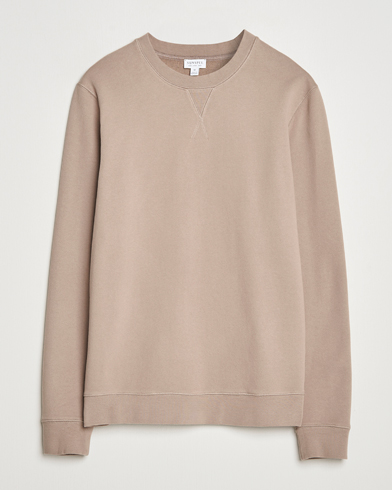 Sunspel Loopback Sweatshirt Mink – Beige