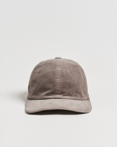 Sunspel Corduroy Cap Bark – Braun