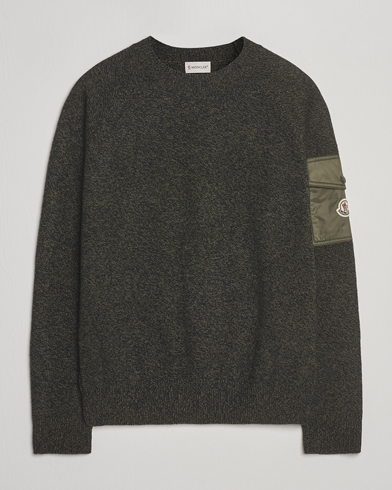 Moncler Wool Crew Neck Military – Grün