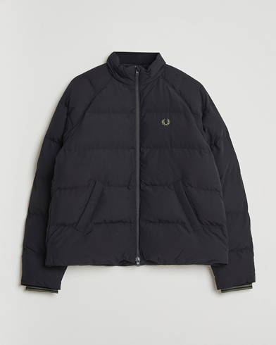 Fred Perry Raglan Padded Down Jacket Black – Schwarz