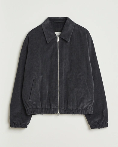 AMI Light Padded Fine Corduroy Jacket Anthracite – Grau