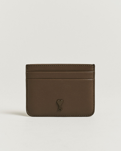 AMI Tonal Heart Logo Card Holder Bronze – Braun