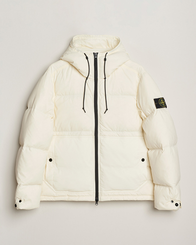 Stone Island Ripstop Cordura Padded Down Parka Ivory – Weiß