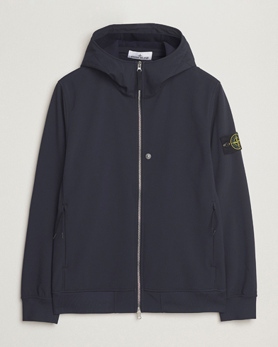 Stone Island Soft Shell Re-Dyed Lined Hood Jacket Navy – Blau