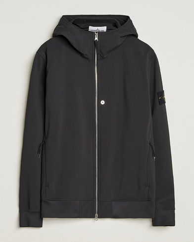 Stone Island Soft Shell Re-Dyed Lined Hood Jacket Black – Schwarz