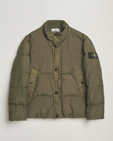 Stone Island Crinkle Reps Down Jacket Military Green – Grün