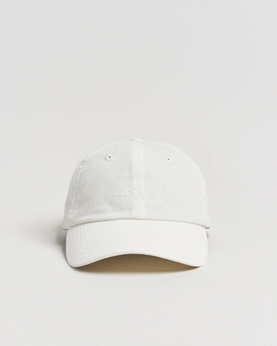 Stone Island Micro Cord Cotton Cap Ivory – Weiß