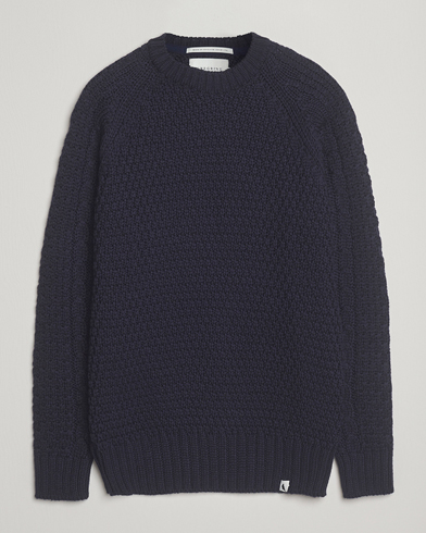 Peregrine Winston Merino Crew Navy – Blau