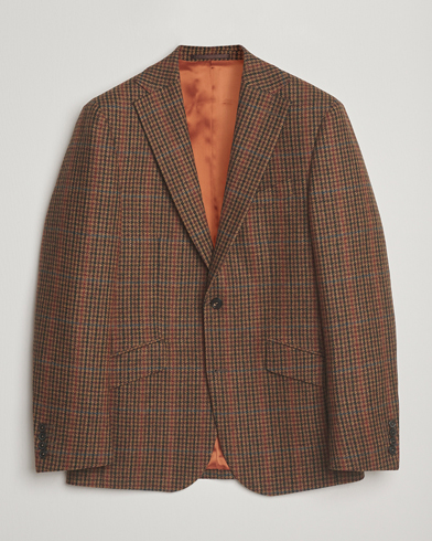 Walker Slater Edward Lambswool Dogtooth Blazer Brown – Braun