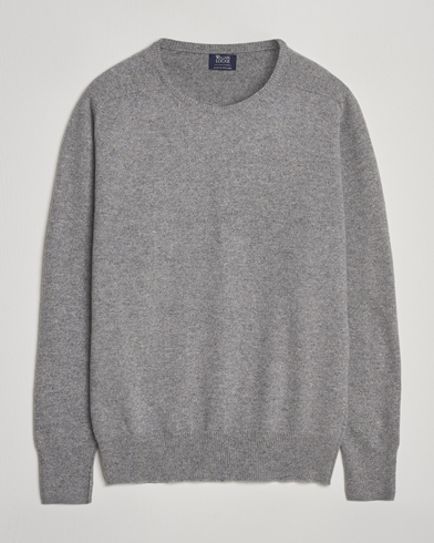 William Lockie Melrose Cashmere Crew Neck Grey – Grau