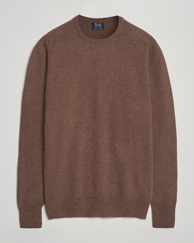 William Lockie Melrose Cashmere Crew Neck Mocha – Braun
