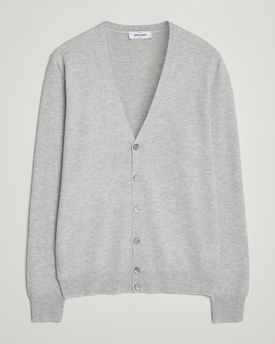 Gran Sasso Wool/Cashmere Cardigan Light Grey Melange – Grau