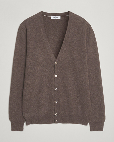 Gran Sasso Wool/Cashmere Cardigan Brown Melange – Braun