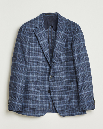 Tiger of Sweden Easer Wool Checked Blazer Space View – Blau