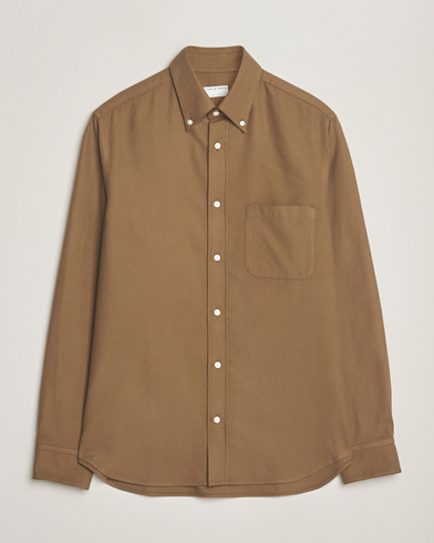 Tiger of Sweden Bjorn Brushed Twill Shirt Old Wolf – Grün