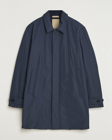 Woolrich Peached Primaloft Padded Carcoat Melton Blue – Blau