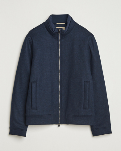 Woolrich Knitted Wool Lewis Bomber Melton Blue – Blau
