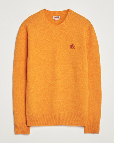 Baracuta Shetland Virgin Wool Crew Neck Orange – Orange