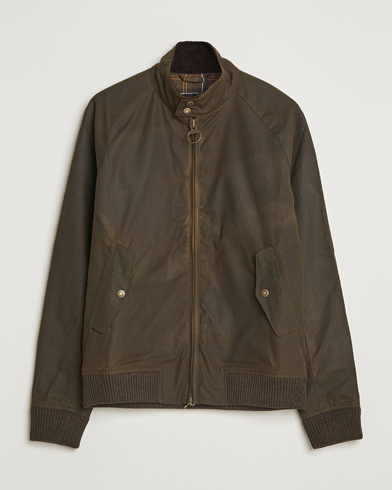 Baracuta Barbour x Porton Waxed Jacket Olive – Grün
