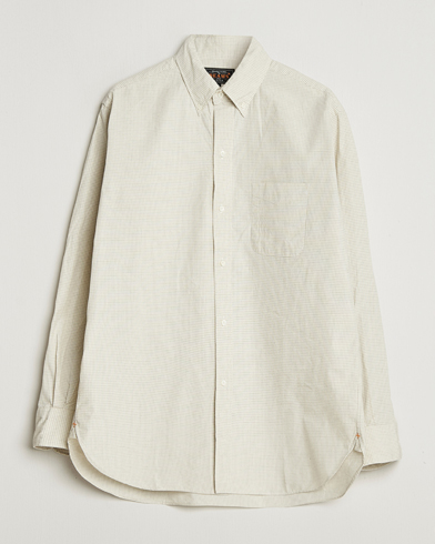 BEAMS PLUS Button Down Shirt White Plaid – Weiß