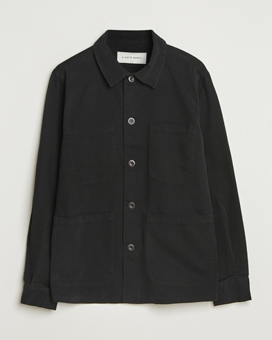 A Day's March Algot Cotton Lyocell Overshirt Black – Schwarz