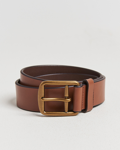 Polo Ralph Lauren Signature Pony Leather Belt Saddle – Braun
