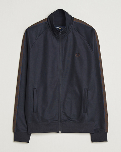 Fred Perry Taped Track Jacket Navy – Blau