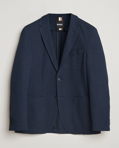 BOSS BLACK Jaye Jersey Herringbone Blazer Dark Blue – Blau
