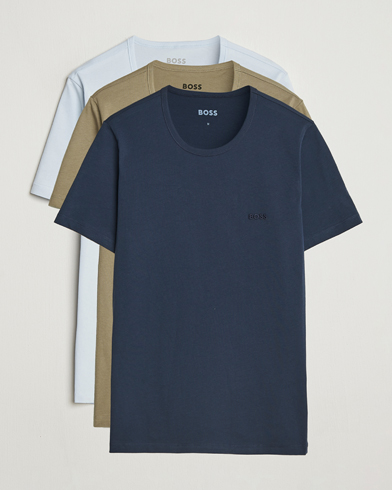 BOSS BLACK 3-Pack Crew Neck T-Shirt Green/Blue/Navy – Mehrfarbig