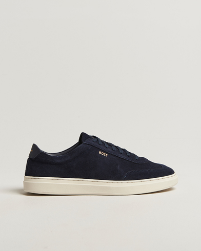 BOSS BLACK Kieran Suede Sneaker Dark Blue – Blau