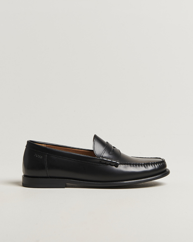 BOSS BLACK Tevan Leather Moccasin Black – Schwarz