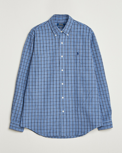 Polo Ralph Lauren Custom Fit Checked Shirt Blue Heather Multi – Blau