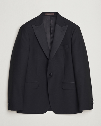 Oscar Jacobson Frampton Wool Tuxedo Blazer Black – Schwarz