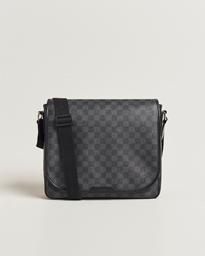  Daniel MM Satchel Leather Bag Damier Graphite