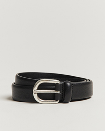  Grained Leather Belt 2,5 cm Black