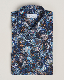  Slim Fit Signature Twill Printed Shirt Navy