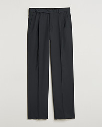  Pleated Wool Trousers Navy