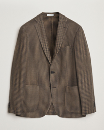  K Jacket Houndstooth Wool Blazer Brown