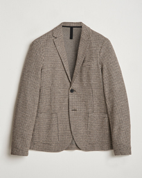  Two Button Houndstooth Blazer Beige